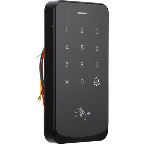 Clavier de contrôle d'accès étanche IP67, lecteur de cartes numérique sans fil, serrure de porte d'entrée avec rétroéclairage bleu (1/5)