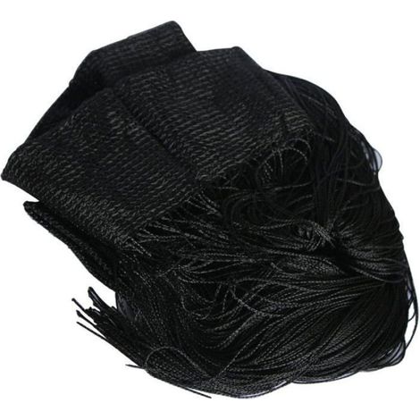 Cordon Décoratif À Franges - 100 cm x 200 cm - Séparateur De Pièce Rideau De Porte Panneau Moustiquaire - Noir - 1 Pièce (1/5)