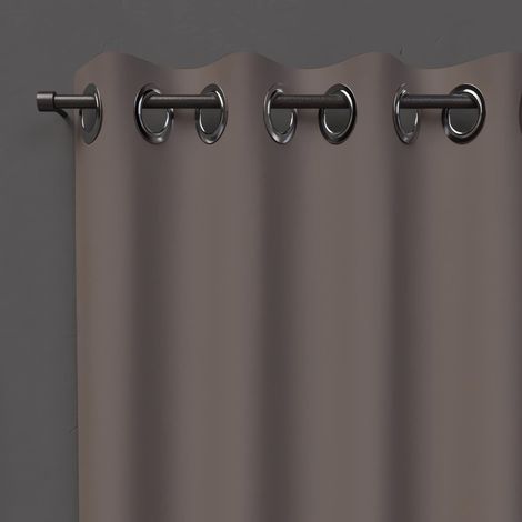 Soleil d'ocre OSCURANTE Tenda con Occhielli, Marrone (Moka), 135 x 180 cm