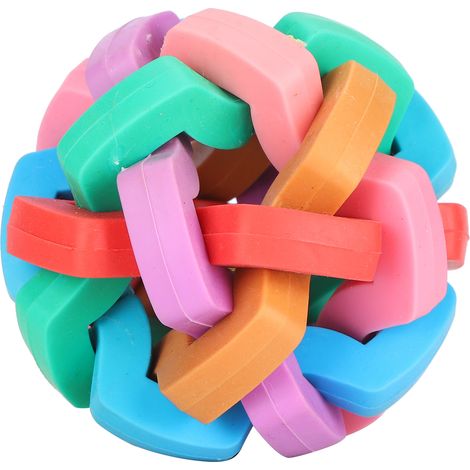 Jouet pour chiot coloré et doux avec clochette intérieure, jouet interactif pour animaux de compagnie, grand format (1/5)