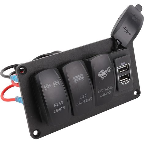Feux Tout-terrain Double éclairage 12/24 V avec 3 Interrupteurs, Feux Arrière LED – Automobile/remplacement/interrupteurs et relais//à Bascule (1/5)