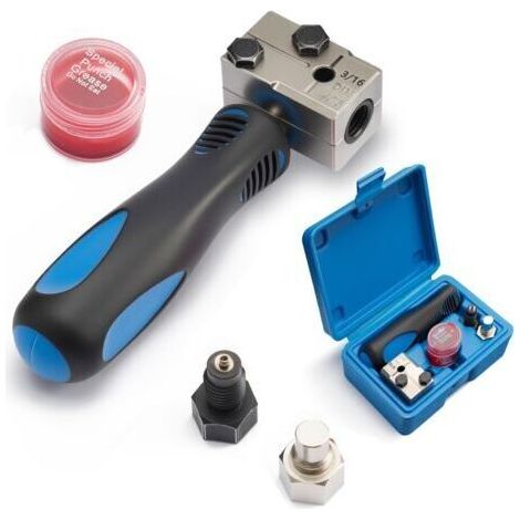 Appareil Tuyau Frein Cuivre de Frein pour Sertissages DIN, 4,75 mm, Kit Universel d'appareils à sertir Les Conduites de Frein, pour Climatisations, Conduites de Véhicules, Tubes Carrés (1/4)