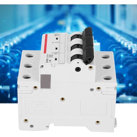 Disjoncteur miniature tripolaire GYM9-C65 10A 400V - Protection électrique fiable et durable (1/5)