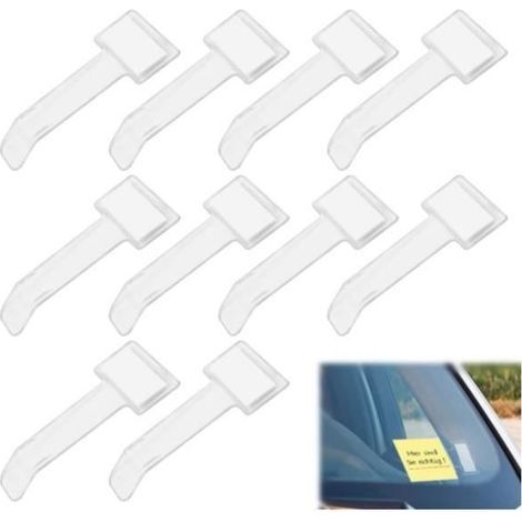 10 Pièces Support Carte handicapé Pare Brise,Disque stationnement,Porte Document Voiture,Clip de Ticket de Pare-Brise,Clip de (1/4)