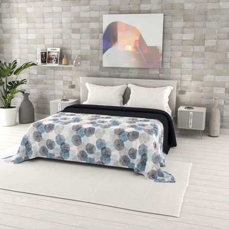 Couette d’été imprimé, Soffioni Blu, 2 Places 260x270cm (1/4)