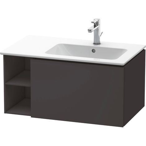 Duravit L-Cube Meuble sous-lavabo suspendu, 1 tiroir, étagère sur