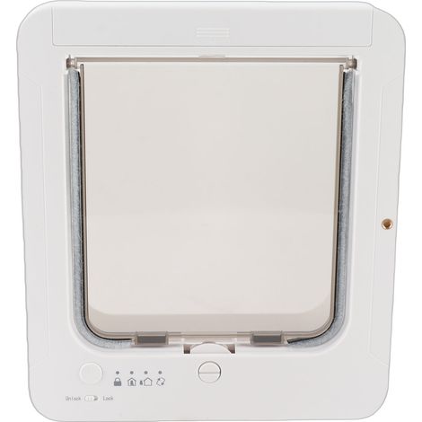 Porte pour chat intelligente avec détection automatique par collier, installation facile, idéale pour la maison. (1/5)