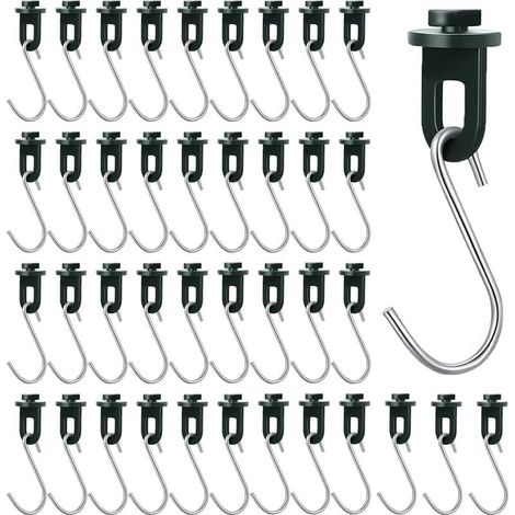 50 drehbare Clips und 50 S-Haken für Gewächshäuser, robuste Kunststoff-Gewächshausclips, Pflanzenhänger, Gewächshauszubehör (1/5)