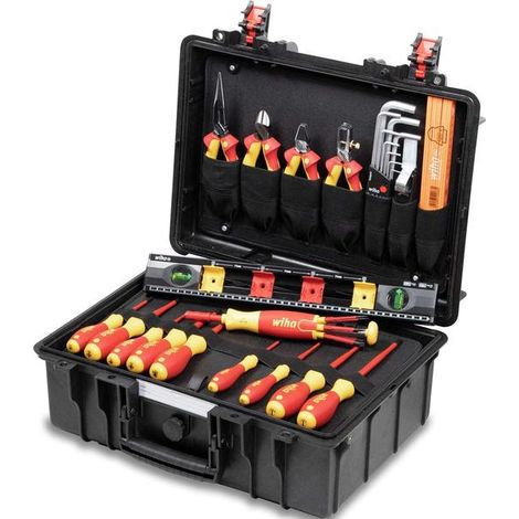 Wiha 44505 34- Piezas Electricistas Caja de herramientas Conjunto básico L (1/2)