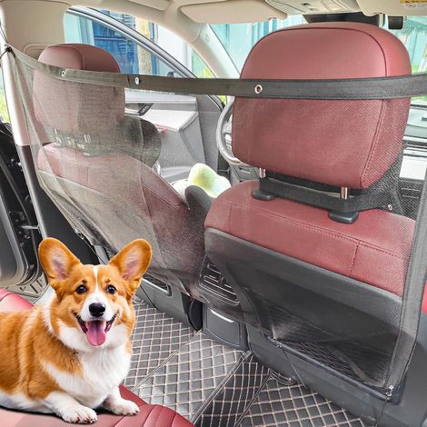 Car Net for Dogs, Car Net 115 x 62 cm, Dog Car Grille for Rear Seats, Car Grille for Off-Road Vehicles, Trucks and Cars (1/5)