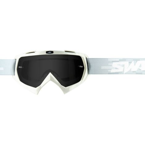 Masque lunette cross Swaps Pixel blanc + écran teinté pour moto (1/5)