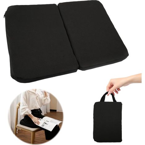 Coussin de Gel nid d'abeille.Gel Seat Cushion Respirant.Coussin Anti Escarres Fessier avec Housse Antidérapant.Coussin de Siège en Gel Pliable.Soulage la Pression.pour Bureau. Voiture. Roulant (Noir) (1/5)