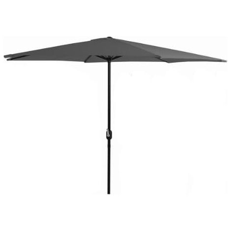 Parasol couleur anthracite diamètre 3 x hauteur 2,45 m - 180 g UV50+, anthracite (1/4)