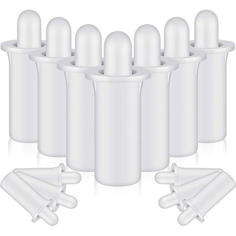 40 goupilles de réparation pour volets  Fixations à ressort de rechange pour volets intérieurs, fenêtres, placards, lames orientables et stores  Blanc (Modèle court)