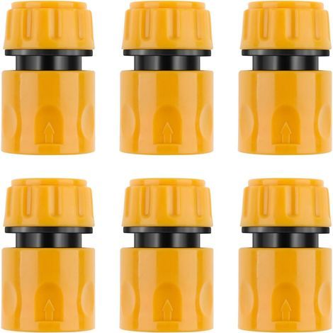 6 Pièces Prolongateur de Connecteurs de Tuyau Mâle pour Joint de Tuyau de Tuyau de Jardin (Connecteur Rapide) (1/4)