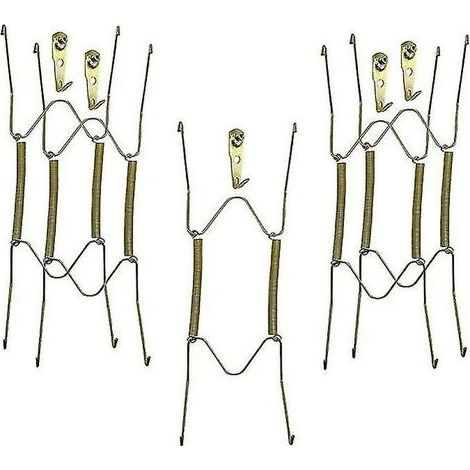 Plate Hangers For The Wall 8 Inch Decorative Dish Display Tray Holder With Installation Hooks 5 Pack (1/3)
