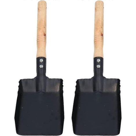 HONORNIC - Lot de 2 pelles de jardin en fer, pelle à charbon, pelle à cendres pour foyer, outil pour planter des fleurs (1/4)