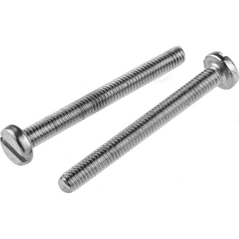 Vis à métaux RS PRO M4 à tête Cylindrique fendue en Laiton, 40mm ( Prix pour Sachet de 100 )