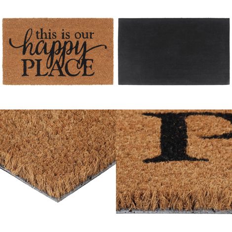 Tapis de porte naturel 45x75 cm fibre de coco touffeté - Paillasson Entrée - Tapis D'accueil - Tapis Coco - Matelas D'entrée - Décor Maison - Home & Living