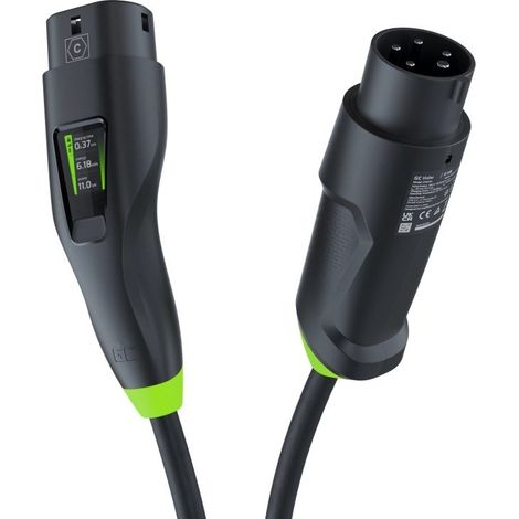 GREEN CELL HABU EVGC01 CAVO DI RICARICA PER VEICOLI ELETTRICI DA TIPO 2 11KW A PRESA CEE 16A TRIFASE (LUNGHEZZA 7M) (1/5)