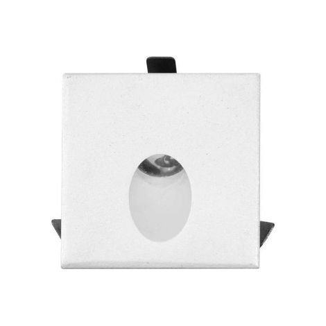 Luky - Luce da incasso segnapasso LED Beneito & Faure - 2W, Luce calda 3200K, 65° - Faretto da incasso Quadrato Bianco