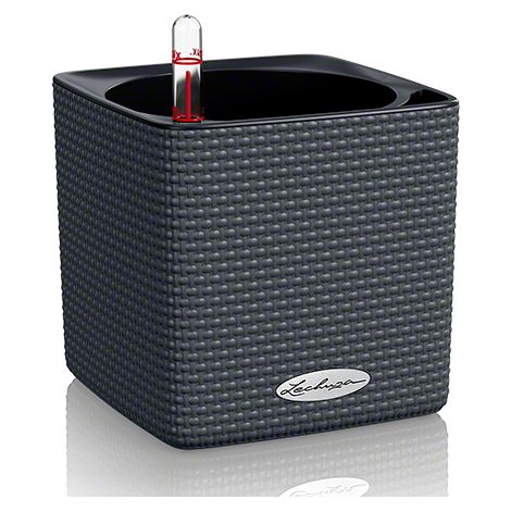 LECHUZA CUBE Color 14 Komplettset schiefergrau