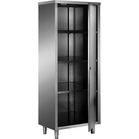 Armoire Inox - 500x600x2000mm - 1 Porte - 3 Étagères - AISI 430 - Saro