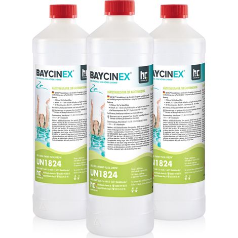 3x 1 L BAYCINEX® Härtestabilisator zur Kalkvermeidung