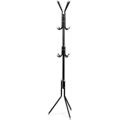 AppendIABiti classico semplice soggiorno ufficio 12 ganci salva-spazio 170 x 40 x 40 cm in metallo nero 130010277
