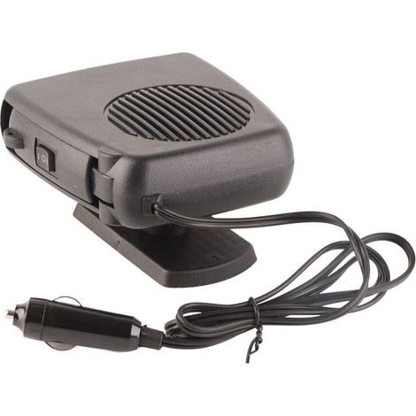 Jeffergarden Chauffage de voiture, ventilateur, dégivreur de pare-brise portable en ABS avec base rotative à 360 degrés, chauffage rapide, noir