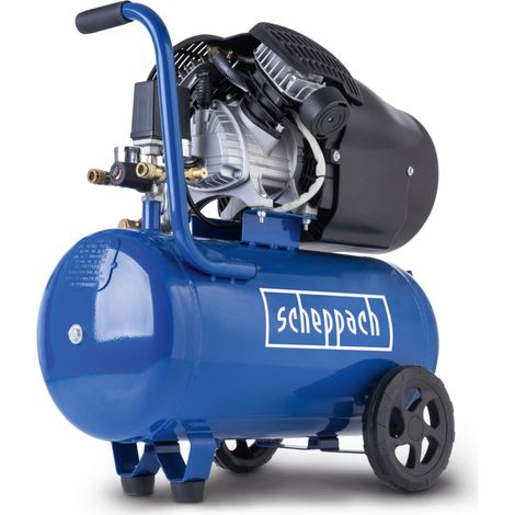 Scheppach Compresseur à air HC500 - Compresseur bicylindre - Cuve 50L - 2 Raccords rapides - 371L/min - 10bar de pression - Transportable et Ergonomique (1/5)