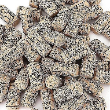 Lot de 100 bouchons de vin en liège naturel, réutilisables, fonctionnels et portables, droits, pour la mise en bouteille du vin.-AquaForge (1/5)
