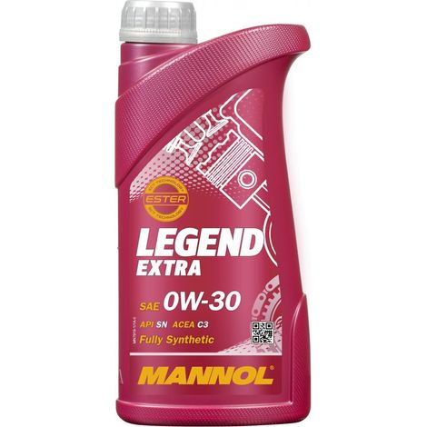 Huile moteur automobile MANNOL 0W30 LEGEND EXTRA ESTER C2/C3 1 litre (7919) (SYNTHÉTIQUE)