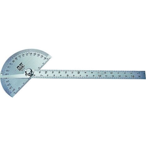 Rapporteur d'angle inox gradué longueur 300 mm section 90 mm - WILMART
