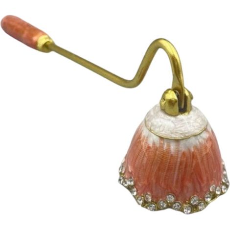 Estintore per candele in metallo antico, con decorazioni rosa - FL016
