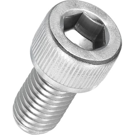 6Pcs Vis à Tête Cylindrique à Six Pans Creux M10-1.5 x 22mm Douille Allen Entièrement Filetée en Acier Inoxydable 304 pour Moteur Électrique, Impression 3D, Argenté (1/5)