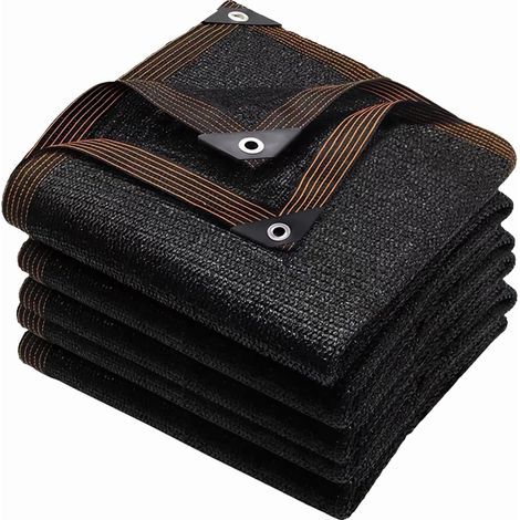 Filet d'ombrage 3 x 5 m, avec œillets, tissu brise-vue 90 % d'ombrage, serre, protection solaire, filet d'ombrage, filet d'ombrage pour jardin (1/4)
