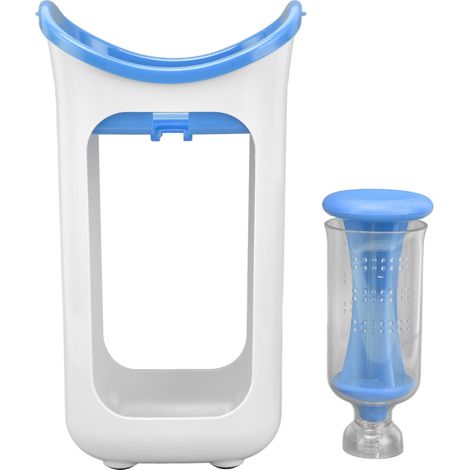 Mixeur manuel pour purée de bébé - Efficace, facile à utiliser, facile à nettoyer, durable, sûr et sain - Bleu (1/5)