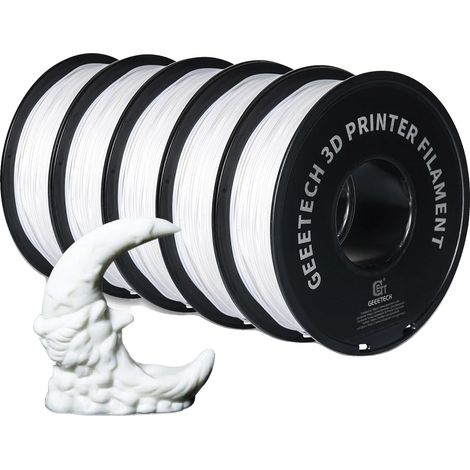 Filament d'imprimante 3D, matériau PLA, compatibilité polyvalente, BLANC (1/2)
