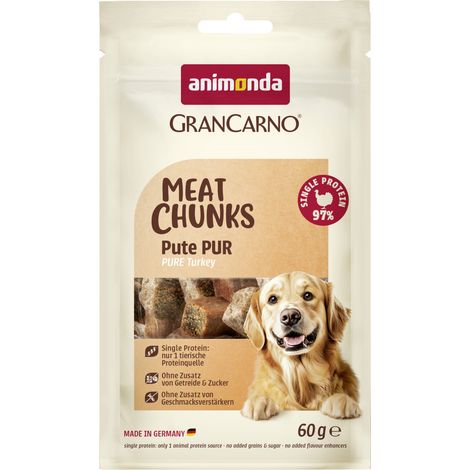 Animonda Meat Chunks Hundesnack Adult Pute pur 60 g
