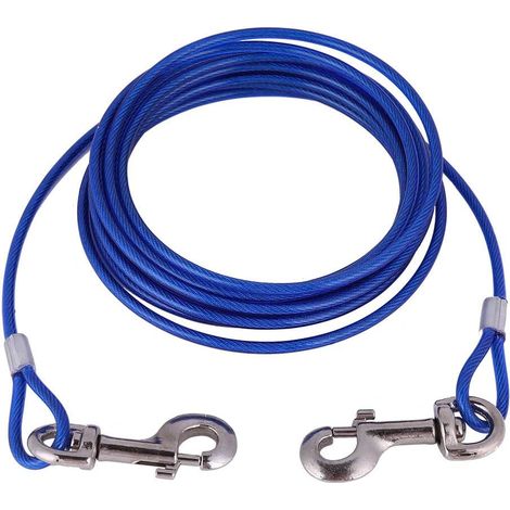 Laisse En Acier - 5 Mm X 5 M - Résistante Aux Morsures - Pour Chien - 1 Pièce (1/5)