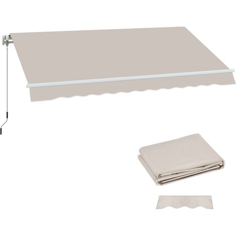 Outsunny techo de repuesto para toldo 2,8x2,5 m toldo de lona con protección uv 50+ impermeable tela de repuesto para patio terraza jardín crema