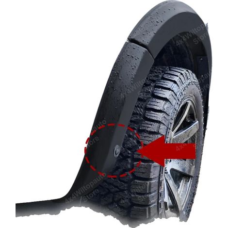 Guardabarros ensanchados, plástico ABS duradero, compatible con Ford Ranger Wildtrak, CON AGUJERO (1/2)