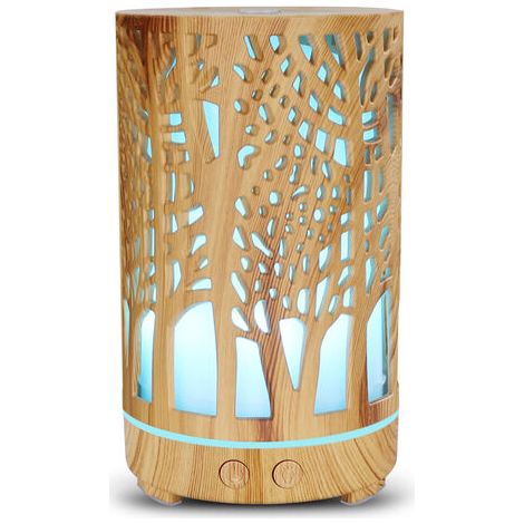 Diffuseur d'huile essentielle, diffuseur d'aromathérapie, diffuseur d'humidificateur à brume fraîche à arôme ultrasonique de grande capacité avec mode de brume réglable, arrêt automatique (1/5)