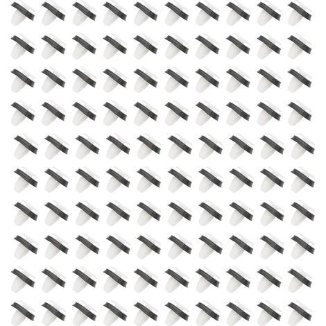 100pcs Clips Fixation Voiture Panneau Porte Voiture Garniture Clips Plastique pour F-iat Ducato Boxer Jumper 856543 71728806 avec Joint en Caoutchouc,Trou de 9 mm (1/5)
