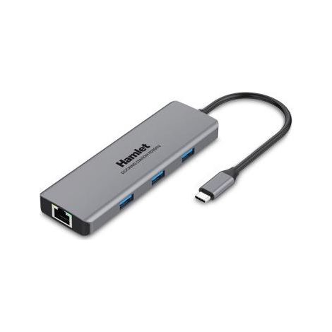 Hamlet HDKC-PD200 replicatore di porte e docking station per laptop Cablato USB 3.2 Gen 1 (3.1 Gen 1) Type-C Grigio (1/4)