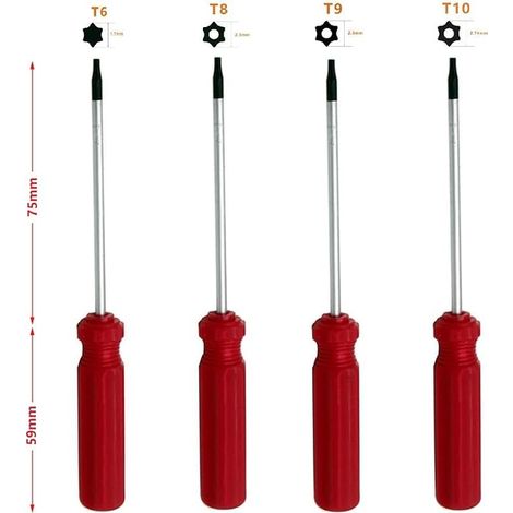 Torx T6 T8 T9 T10 Screwdriver Set PS4 Xbox One Xbox 360 PS3 Repair Tool Kit (1/4)