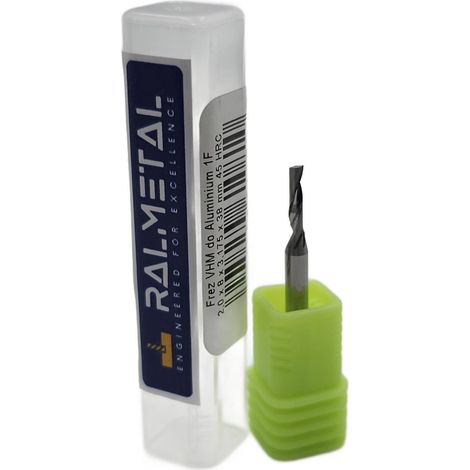 Fresa per ALLUMINIO 1 tagliente VHM 2 x 3.175 x 8 x 38 (1/3)