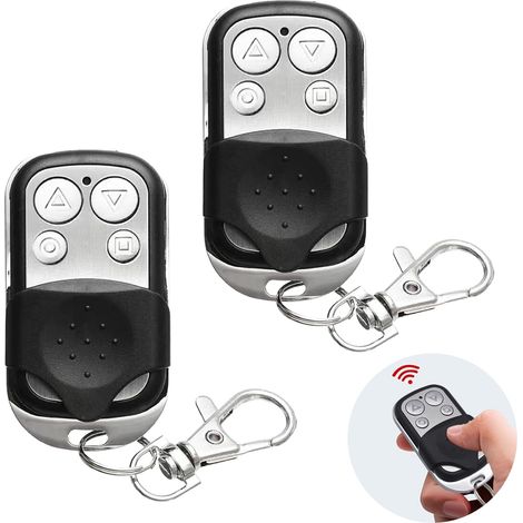 Control remoto universal para puerta de garaje, 433 MHz, copia, inalámbrico, clonación, con 4 botones, para puerta de garaje (paquete de 2) (1/4)
