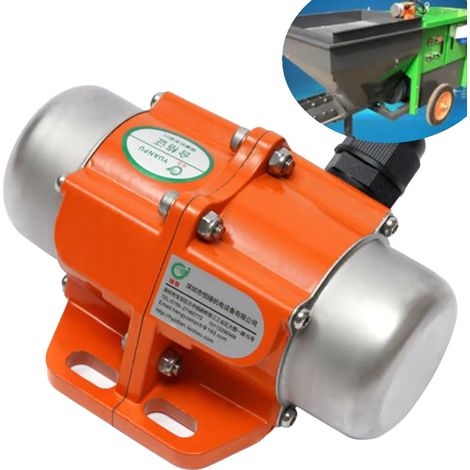 Moteur de vibration, 30 W, Vitesse nominale 3000 tr/min, Tension nominale 220 V, Poids approximatif 1600 g, Bloc d'excentricité réglable (1/5)